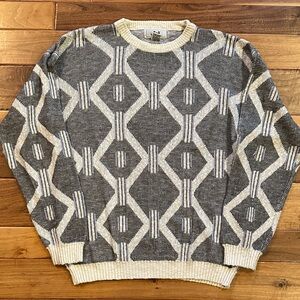 Vtg Jed abstract 3D design sweater Sz large